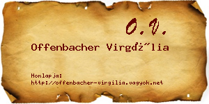 Offenbacher Virgília névjegykártya