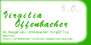 virgilia offenbacher business card